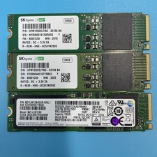 (LOT OF 3) *MIXED BRANDS* 128GB SSD M.2 NVMe 80mm 2280 SATA Solid State Drives picture