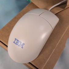 Vintage IBM 2 Button PS2 Sleek Mouse 28L3672 White Open Box picture