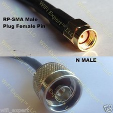 TIMES MICROWAVE® 200-300 Feet LMR400 RF Jumper Coax Cable RP-SMA Male to N Male picture