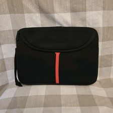 10.2 Padded Neoprene Laptop Sleeve Case Black/Red Stripe Solid Universal picture