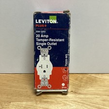LEVITON Plus+ 20 Amp Single Outlet  Tamper Resistant White  5-20R R52-T5020-WS picture