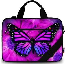 Canvas Laptop Shoulder Bag Case for 14.5 15 15.6 Inches Ultrabook Notebook, Purp picture