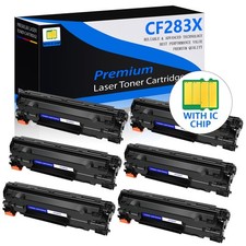 6 Pack CF283X 83X Black Toner Cartridge for HP LaserJet Pro MFP M225rdn Printer picture