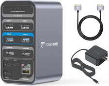 TobenONE 16-in-2 MacBook Docking Station, Dual 4K Monitors, 7 USB,100W PD picture