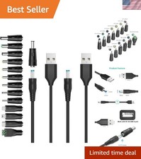 5V USB A to DC 5.5 2.1mm Barrel Jack Power Cord Kit for 5V 3A 2A Devices picture