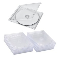10Pack Standard 1 CD Jewel Case Lots Single CD with Tray 10.4mm Clear Protectors picture