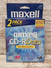 New Maxwell CD-Rdata  CD Recordable 650 MB Megabyte 74 Minute Run Time - 2 Pack picture