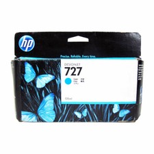 Genuine HP 727 Cyan 130ml B3P19A DesignJet T1500 T920 T2500 (Retail Box) picture