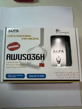 ALFA AWUS036H Long Range USB WiFi Adapter 5dBi RTL8187L w/ Box Antenna Cable picture