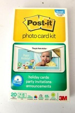 3M Post-It Brand Photo Card Kit 20 4X8 Sheets & Envelopes w/ Software Sealed  picture