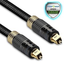 FosPower 6FT Durable Mesh Tough Digital Optical S/PDIF Fiber Toslink Audio Cable picture