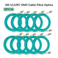 10pcs OM3 Fiber Optic Cable 2-Core Multimode LC/UPC-LC/UPC 3M 2.0mm LSZH  FTTH picture