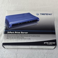 NEW Trendnet 3 Port Print Server TE100-P21 Shared Printing USB And Parallel Port picture