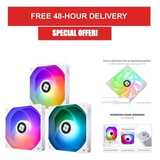 Thermalright TL-C12CW-S X3 120mm ARGB PWM Case Fan 1550RPM White 3-Pack picture