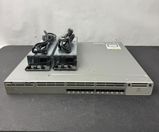 Cisco WS-C3850-12S-E 12-Port GbE SFP Switch w/ 2x 350W PSU - READ picture