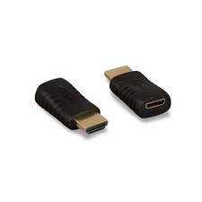 HDMI Type C Female Mini to HDMI Type A Male Adapter - Black picture