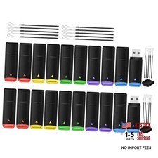 2GB USB Flash Drive 20 Pack AGECASH USB 2.0 Flash Drives Bulk 20-Color-2GB picture