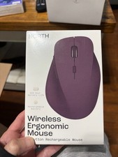 North Wireless Ergonomic 6 Button Mouse Plum Purple picture