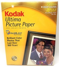 NIB Kodak Ultima Photo Paper High Gloss Brilliant ColorLast Technology;75 Sheets picture