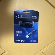 PNY Elite 64GB USB 3.2 Flash Drive school ready picture