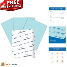500 Sheets of 20 lb Blue Colored Paper - Smooth & High Opacity for Printing picture