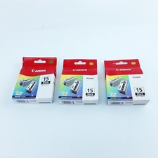 Lot of 3 Canon BCI-15 Black Ink Tank Twin Pack (6 Cartridges Total) PIXMA New picture