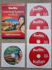 BERLITZ Italian Premier Language Course Software 4-CD Set & 1 DVD w/User Manual picture