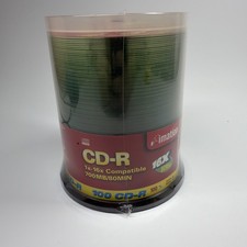 Imation 80MIN/700MB CD-R, 24x, 100 Pack Spindle Sealed New Recordable Disc picture