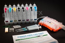 CISS for Canon Pro-100 CLI-42 cartridge w/ chip (no ink) Bulk Refill CIS System picture