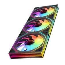 Prism6 MAX X3 120mm ARGB PC Case Fan - 3-Sided 6Max_Forward_3Pack Black picture