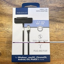 Insignia USB-C to SATA Adapter for 2.5 in HDD/SSD, Plug and Play, 1.97 ft picture