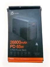 j5create 65W 4-Port Power Bank - 26800mAh PD (JPB26465) Charger Brand New picture