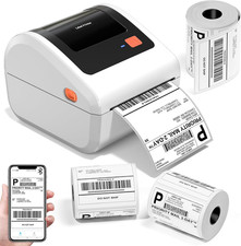 Bluetooth Shipping Label Printer with 3 Roll Labels picture