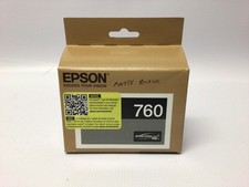 Epson 760 Matte Black Ink Cartridge New Sealed OEM EXP 09/2026 picture