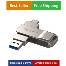 D40E 128GB Dual USB 3.2 Gen 1 Type-C Jump Drive, USB-C Flash Metal Housing Sw... picture