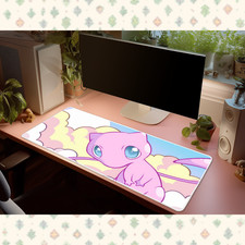 Pokemon Mew Pastel Clouds Desk Mat Mouse Pad Cute Kawaii Anime Gaming picture