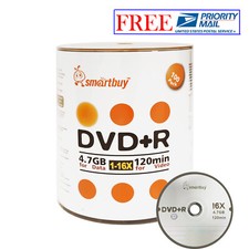 100 Pack Smartbuy 16X DVD+R DVDR 4.7GB Logo Top Data Video Blank Recordable Disc picture