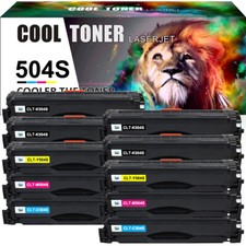 10PK CLT-K504S Toner Cartridge for Samsung CLP-415nw CLX-4195 SL-C1810w C1860fw picture