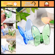 2pcs Crystal Butterfly Figurines - Glass Art Collectibles for Home Decor & Gifts picture