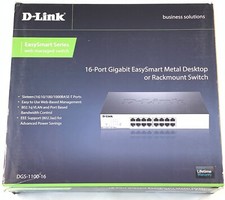 D-Link DGS-1100-16 16-Port Gigabit EasySmart Metal Desktop or Rackmount Switch picture