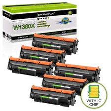 6PK NEW CHIP W1380X Toner Cartridge for 138X HP LaserJet Pro 3001dw MFP 3101fdw picture