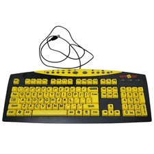 AbleNet Keys U See Large Print Multimedia USB Keyboard Wired QWERTY YKB-LP-YUSB picture