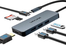 WAVLINK USB C Docking Station 7 in 1 - color: grey picture