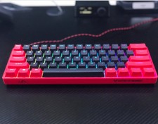 Clix X Keyboard - MATRIX KEYBOARDS COLLABORATION (RARE RED CASE) BLUE SWITCHES picture