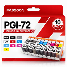 PGI-72 10PK 10 Color With Chip Compatible Ink Cartridge for PIXMA PRO-10 PRO-10S picture