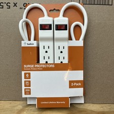 Belkin 6-Outlet Surge Protector 2-Pack with 2 feet cord picture
