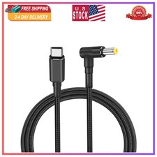 100W USB C to DC 5.5x2.5mm Power Cable 90 Degree PD Charging Cord 1.8M picture