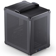 C6-ITX Black Mini ITX Handled Mesh PC Case, Simple Compact Desktop Chassis, S... picture
