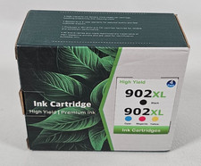 For HP 902XL OfficeJet Pro 6950 6951 4x Ink Cartridges Black Cyan Magenta Yellow picture
