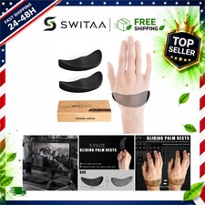 JIKIOU Ergonomic Mouse Wrist Rest 2 Pack, Right Handed Black Silicone picture